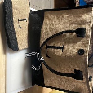 NEW JUTE BEACH BAG MONOGRAMMED “L”